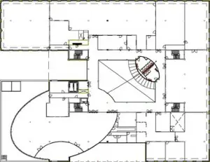 Tekening plattegrond eerste verdieping