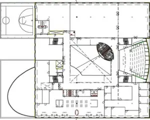 Tekening plattegrond tweede verdieping