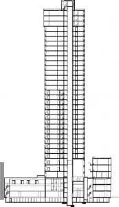 Tekening doorsnede toren 3