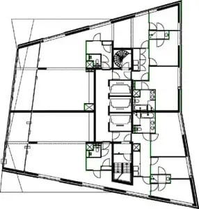 Tekening 35e verdieping toren 3