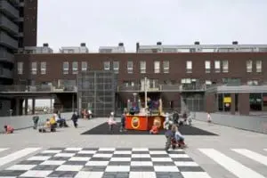 Speelplaats op parkeergarage