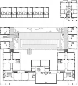 Tekening plattegrond eerste verdieping
