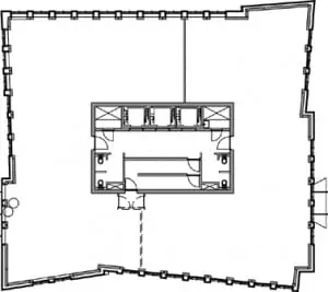 Plattegrond tweede verdieping 1:500