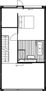 Plattegrond derde verdieping 1:250