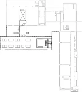 Plattegrond eerste verdieping schaal 1:750