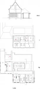 Plattegronden en doorsnede