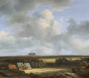 Inspiratiebron voor Baldeweg: Jacob van Ruisdaels Gezicht op Haarlem met bleekvelden, ca. 1670-1675. Mauritshuis, Den Haag