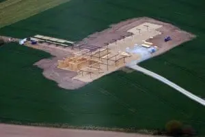 Bouwplaats bij Krefeld, Foto F. Werthebach