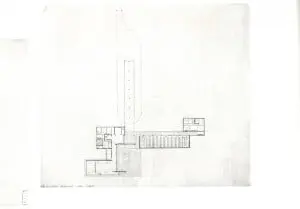 plattegrond Mies van der Rohe, foto Museum of Modern Art, New York