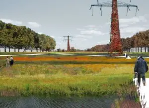 LOLA landscape architects, Impressie van het Hoogspanningspark van Wilgenwende