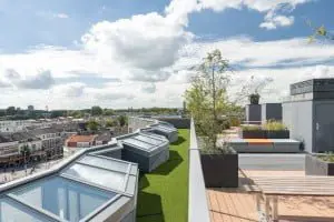 Sommige maisonnettes hebben dakterrassen