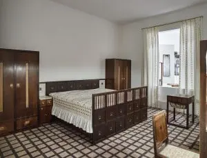 Josef Hoffmann, slaapkamer in het huis van Johanna en and Dr. Johannes Salzer, 1902 (reconstructie)