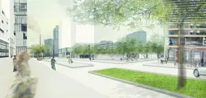 Sloterdijk, het formele stationsplein west.