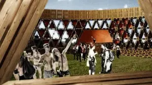 Podium van 600 pallets