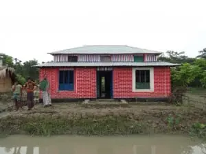 1. Transitional shelters,  self built, Bangladesh.