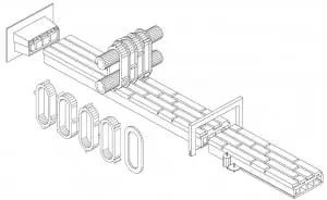 Voorbeeld groter patroonblok met strengpers