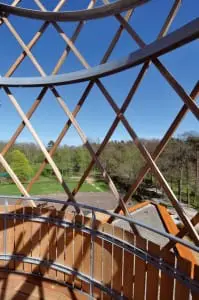 Uitzicht vanaf de zonnetoren. 