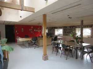 Het kantoor van Origins architecten in de
voormalige koeschuur is geheel verduurzaamd.