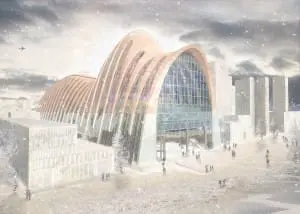 Beide functies samengebracht in één monumentaal volume.