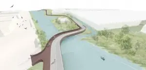 brug vormt de entree naar Poelzone Noord, een ecologische zone door het Westland