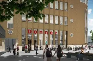 Impressie nieuwe entree Donner aan de Coolsingel