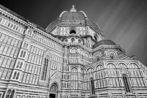 Foto 6: dynamische opname van de Dom in Florence, gebruik makend van lange sluitertijden