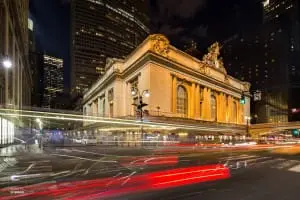 Foto 2: Lichtsporen rond de Grand Central Terminal New York, USA