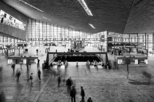 Hal in het centraal station in Rotterdam 