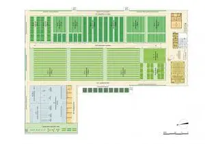 Plattegrond 1e
verdieping met vier verschillende klimaatzones.