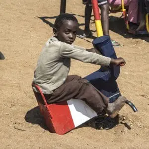 Speelplaats bij het community center.