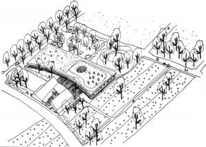 Een van de eerste schetsen van Francine
Houben