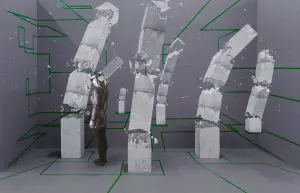 Studio Drift, Concrete Storm, courtesy of Artsy in partnership with Microsoft HoloLens. World premiere at The Armory Show, New York (2017). Photography by: Silvia Ros