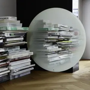 Fading Mirror met een gezeefdrukt gradient achter het glas waardoor een soft-focusreflectie ontstaat. Foto: Rene Mesman.