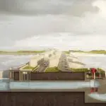 Doorsnede pompgemaal Afsluitdijk