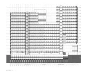 Doorsnede over 32 verdiepingen