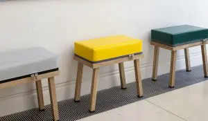 De collectie Truecolors startte met de
vraag van een fabrikant van industrieel zeildoek
om iets te maken van hun restmateriaal.