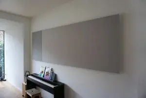 Akoestisch paneel Kavadrat. Woonhuis Willemse Riolo Eindhoven Foto Jacqueline Knudsen 