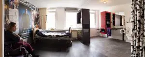 In Leiden ontwierp Bijman een appartement toegesneden op de zorgbehoeftes van de bewoonster
