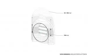 Modulair extension of tower