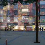 Bijzonder gevelkunstwerk woontoren Flores op Floriade-terrein