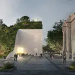 MVRDV ontwerpt groene heuvel op basis van steigerconstructie