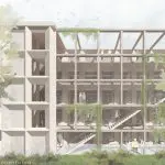 Houten studentenwoningen in Kolenkitbuurt