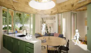 Het hele huis is rolstoevriendelijk