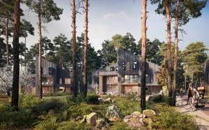 Boslodges in Meerstad - Render Art