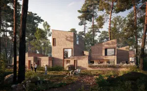 Woodcabines in Groningen Meerstad - Renders Art