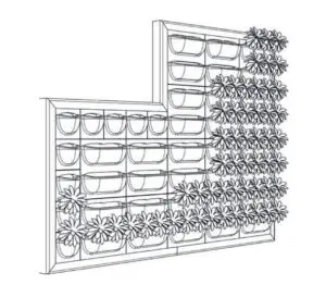 Schematisch overzicht van geplaatste cassettes.