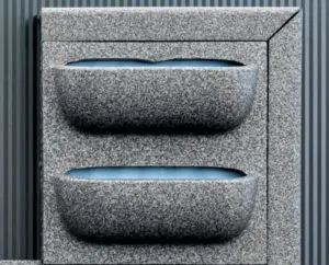 De cassettes zijn vervaardigd van hergebruikte kunststoffen.