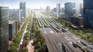 Impressie Zuidasdok, Team V Architectuur, ZJA, BoschSlabbers