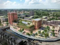 Samen met Hoogvliet Beheer en Heembouw heeft Rijnboutt de tender ‘Snellerpoort” in Woerden gewonnen met het plan ‘WEIDS’.