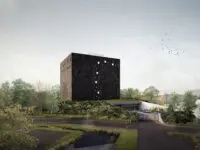 Op een groene wig in bedrijventerrein Lage Weide realiseert de gemeente Utrecht een duurzaam en natuurinclusief depotgebouw voor de collecties van verschillende musea en instanties.